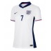 Camisa de Futebol Inglaterra Bukayo Saka #7 Equipamento Principal Mulheres Europeu 2024 Manga Curta